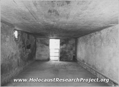 Interior of a gas chamber at the Majdanek camp